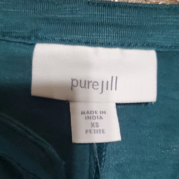 J. Jill Green Jumpsuit with Relaxed Wide-Leg and Waist Tie - Picture 3 of 7